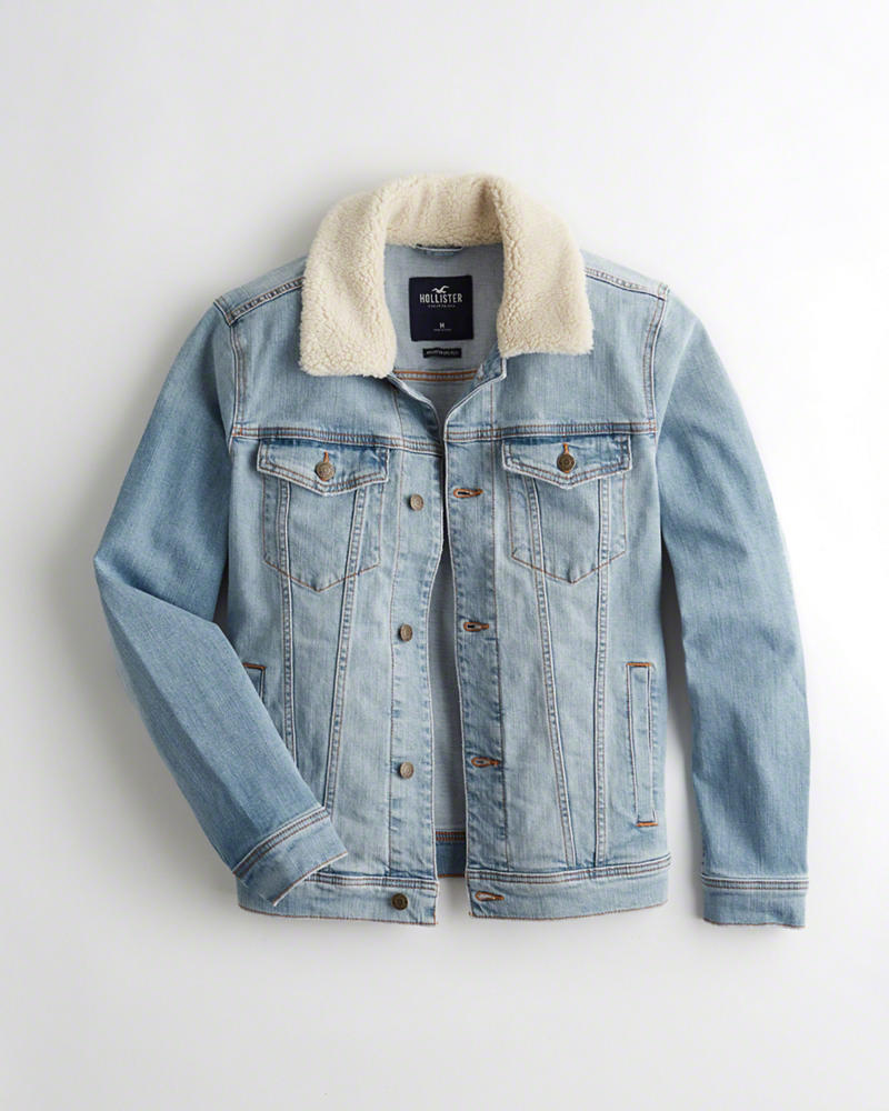 Hollister stretch outlet denim trucker jacket